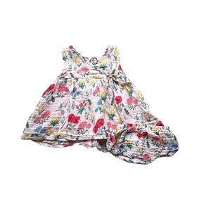 Angel Dear Pink Floral Gauzy Lightweight Dress and Bloomers Size 3-6 Months
